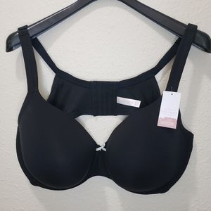 NWT 50 DDD CACIQUE Lightly Lined Full Coverage Full Figure Black Underwire Bra